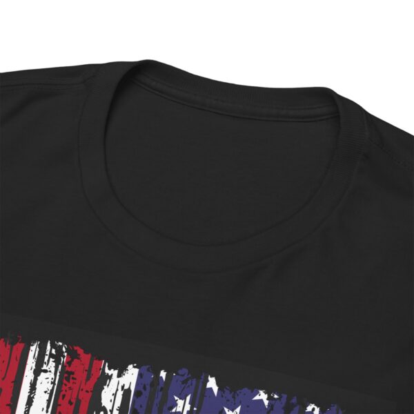 Grunge Bald Eagle with USA flag T-Shirt - Front Print - Image 9